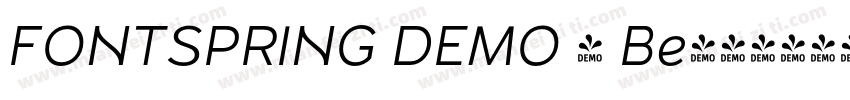 FONTSPRING DEMO - Be字体转换